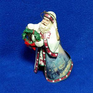 Thomas Kinkade Old World Santa Christmas Journey's End Santa Ornament Pre-Owned